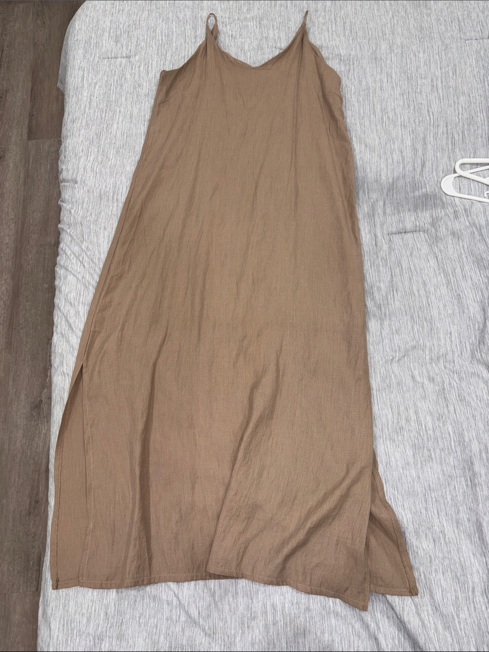 Simple Slip Dress in Light Brown